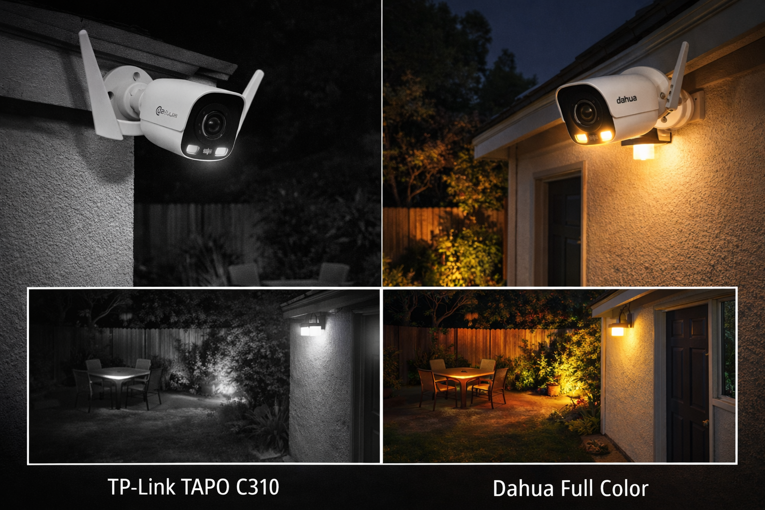 TP-Link TAPO C310 vs Dahua F2C-LED-2.8MM – Care este mai potrivită ca cameră supraveghere WiFi exterior?